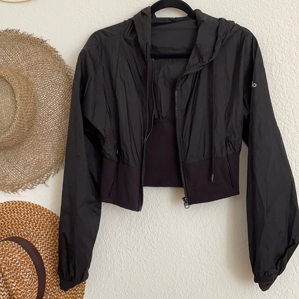 Alo Hooded Crop Jacket